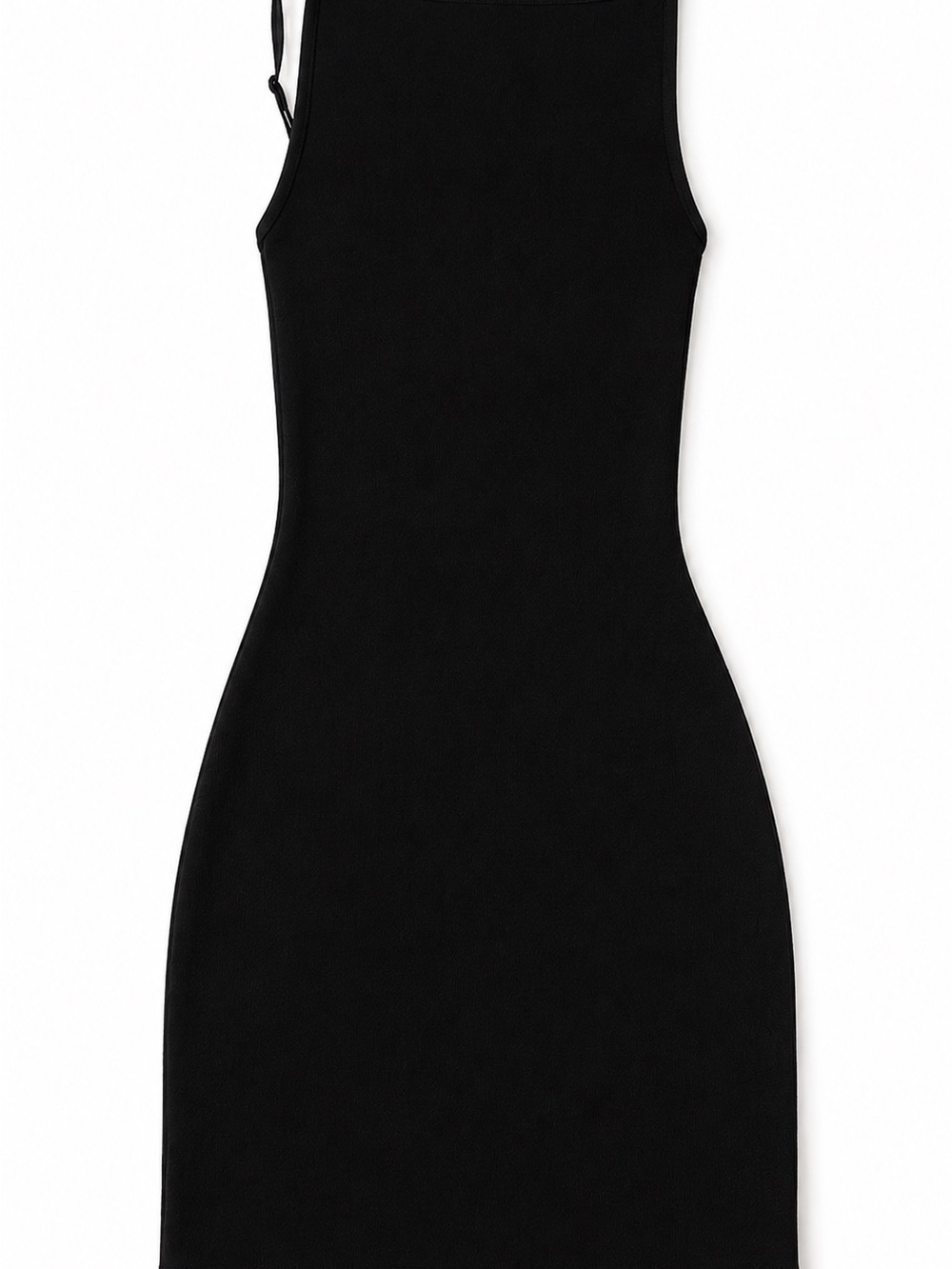 Aritzia Babaton Sculpt Knit Square Neck Black Mini Dress